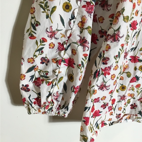 J. Crew Scalloped Tie Neck in Vintage Floral - Picture 7 of 7